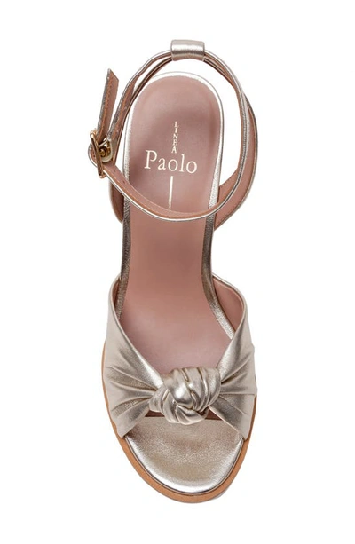 Shop Linea Paolo Eliana Ankle Strap Wedge Sandal In Platino