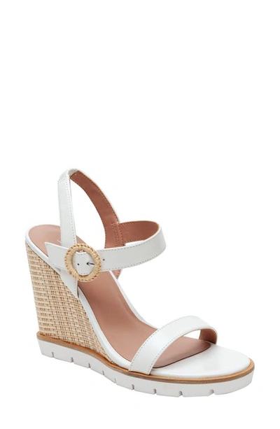 Shop Linea Paolo Emely Wedge Sandal In Eggshell