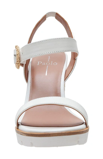 Shop Linea Paolo Emely Wedge Sandal In Eggshell