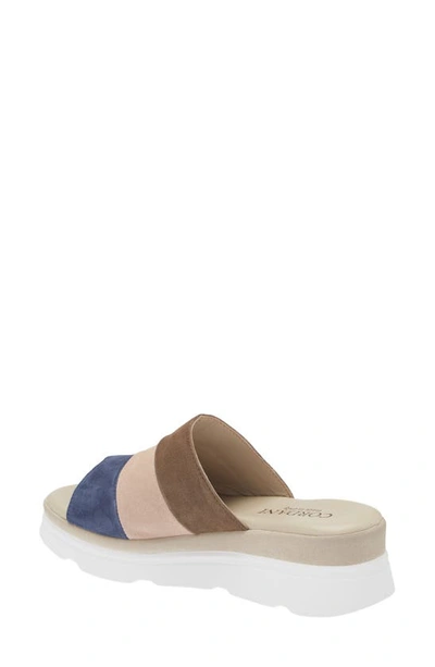 Shop Cordani Andria Platform Slide Sandal In Brown Combo