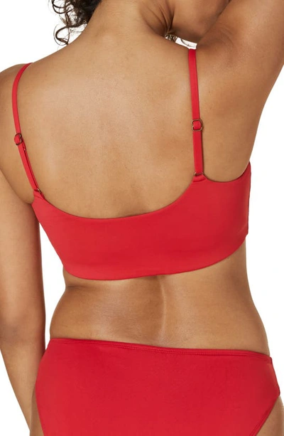 Andie The Maui Bikini Top In Cherry Red