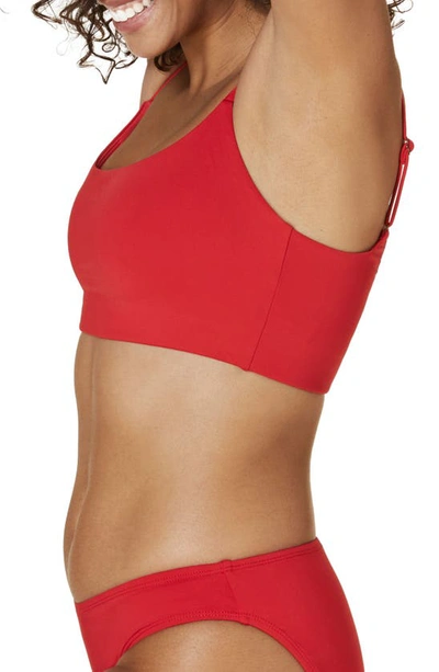Andie The Maui Bikini Top In Cherry Red