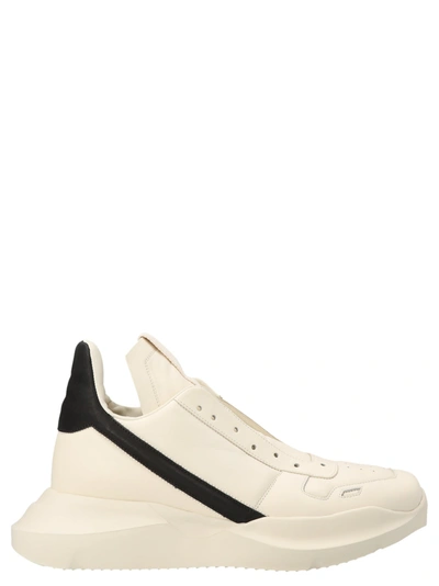 Shop Rick Owens 'geo Geth Runner' Sneakers In White/black
