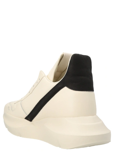 Shop Rick Owens 'geo Geth Runner' Sneakers In White/black