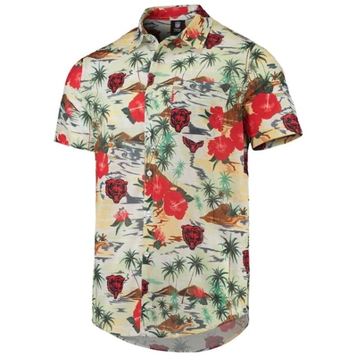 Shop Foco Cream Chicago Bears Paradise Floral Button-up Shirt