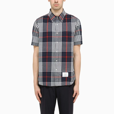 Shop Thom Browne | Check Motif Button-down Shirt In Multicolor