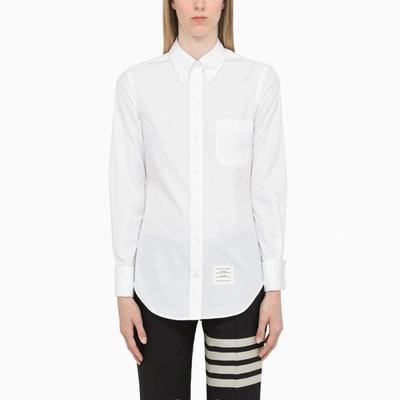 Shop Thom Browne White Cotton Slim Shirt