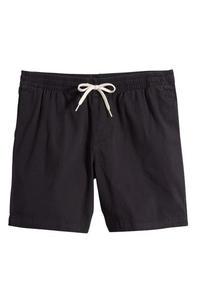 Pacsun Reed Twill Volley Shorts In Black Onyx