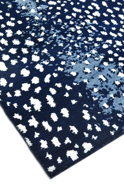 Solo Rugs Louis Handmade Wool Blend Area Rug In Blue