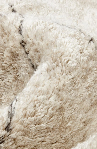 Solo Rugs Shaggy Moroccan Wool Blend Area Rug In Ivory