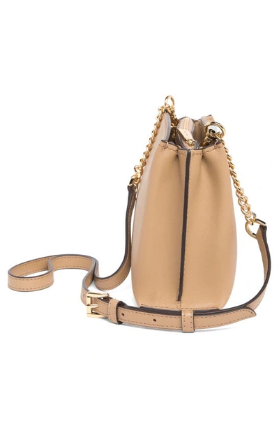 Shop Michael Michael Kors Medium Ruby Leather Crossbody Bag In Camel