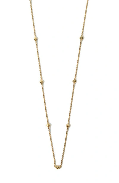Shop Argento Vivo Sterling Silver Bead Station Necklace In Gold