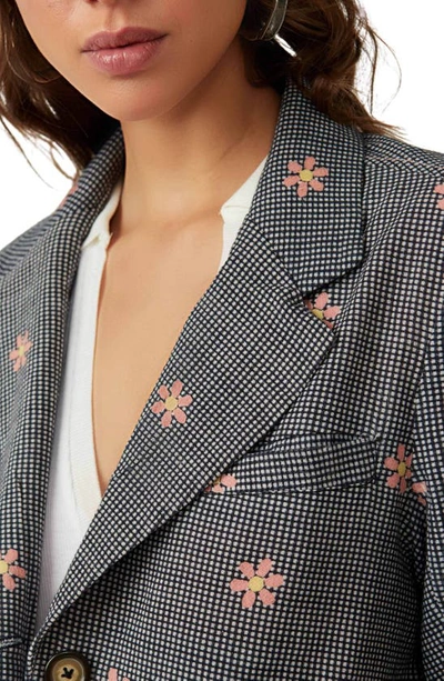 Shop Free People Cali Floral Blazer In Black Coffee Combo