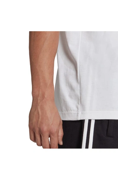 Shop Adidas Originals Trefoil Cotton Graphic Tank In White
