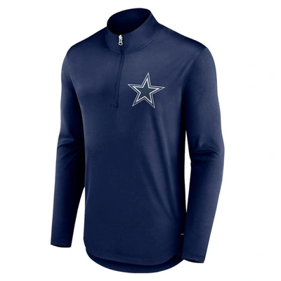 Shop Fanatics Branded Navy Dallas Cowboys Tough Minded Quarter-zip Top