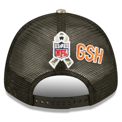 Shop New Era Youth  Black/camo Chicago Bears 2022 Salute To Service 9forty Snapback Trucker Hat