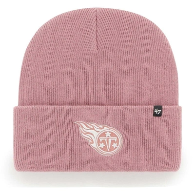 Shop 47 '  Pink Tennessee Titans Haymaker Cuffed Knit Hat