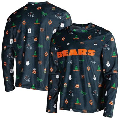 Shop Foco Navy Chicago Bears Holiday Repeat Long Sleeve T-shirt