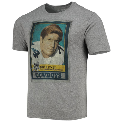 Shop Nfl Bob Lilly Heathered Gray Dallas Cowboys Name & Number Tri-blend T-shirt In Heather Gray