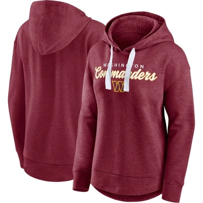 Shop Fanatics Branded Heather Burgundy Washington Commanders Set To Fly Pullover Hoodie In Heather Red