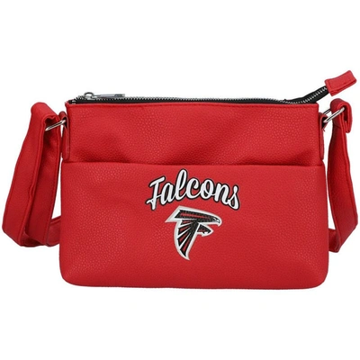 Shop Foco Atlanta Falcons Logo Script Crossbody Handbag In Red