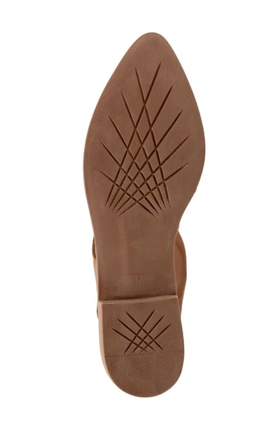 Shop Bueno Bianca Slingback Pointed Toe Flat In Walnut