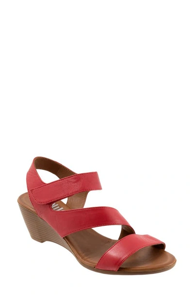 Shop Bueno Rose Slingback Wedge Sandal In Red