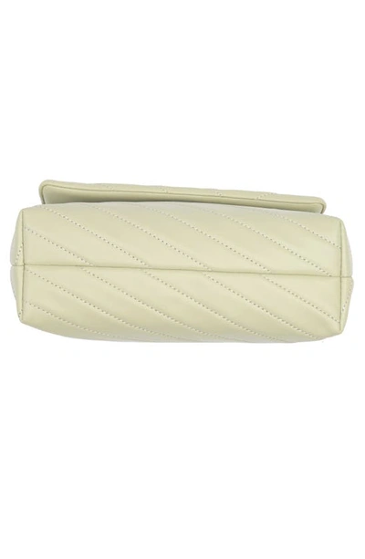 Shop Tory Burch Small Kira Chevron Leather Shoulder Bag In Pine Frost