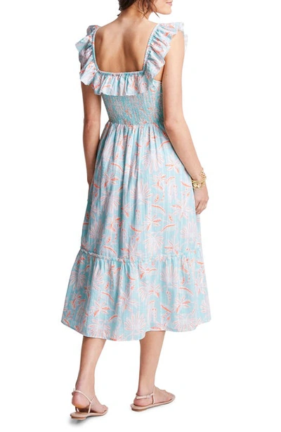 Vineyard Vines Smocked A-line Dress In Cay Floral - Island