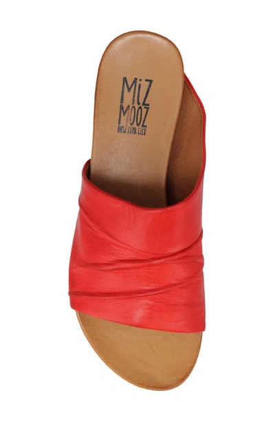 Miz Mooz Aria Slide Sandal In Scarlet