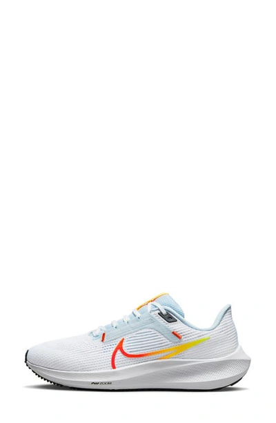 Shop Nike Air Zoom Pegasus 40 Running Shoe In White/ Red/ Blue Tint