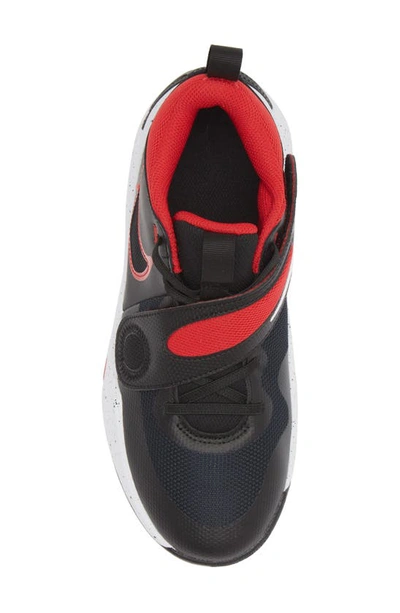 Shop Nike Kids' Team Hustle D 11 Basketball Sneaker In Black/ University Red/ White