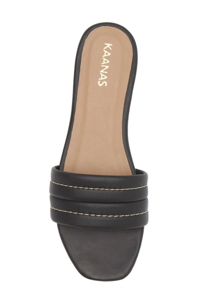 Kaanas Maya Chunky Slide Sandal In Black