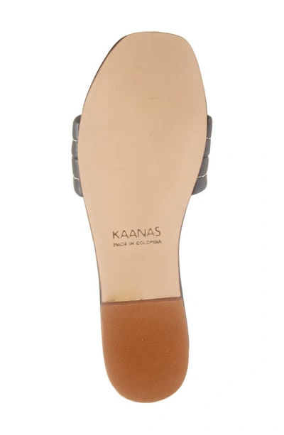 Kaanas Maya Chunky Slide Sandal In Black