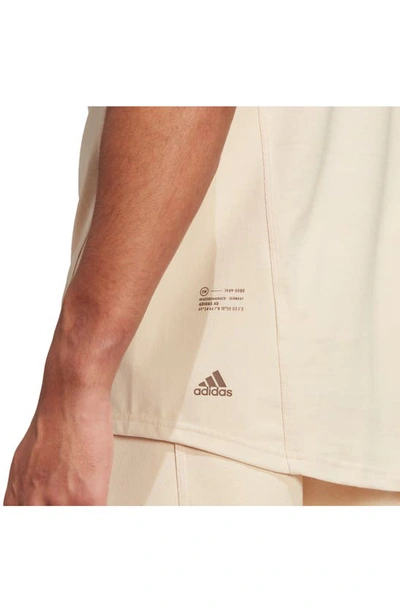 Shop Adidas Sportswear Cotton Logo T-shirt In Sand Strata