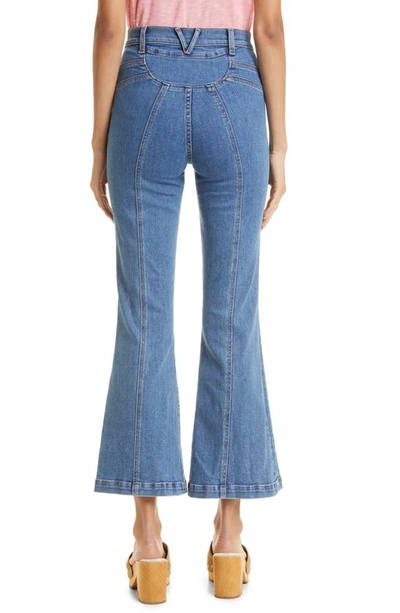 Veronica Beard Carson Flared Ankle Jeans In Great Escape In Great Escape