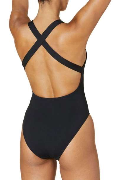 Shop Andie The Tulum One-piece Swimsuit In Black