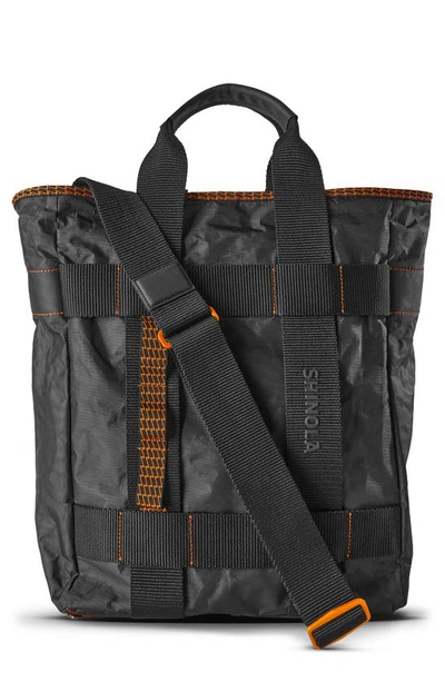 Shop Shinola 10,000 Mile Dyneema® Tote Bag In Black/ Orange