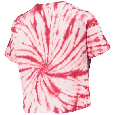 Shop Pressbox Cardinal Arkansas Razorbacks Showtime Tie-dye Crop T-shirt