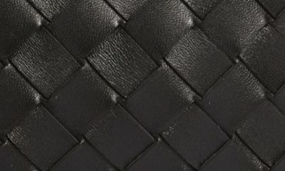 Bottega Veneta Loop Mini Intrecciato Crossbody Bag In 8425 Black-gold