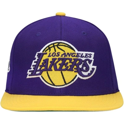 Shop Mitchell & Ness Purple/gold Los Angeles Lakers 2009 Nba Finals Xl Patch Snapback Hat