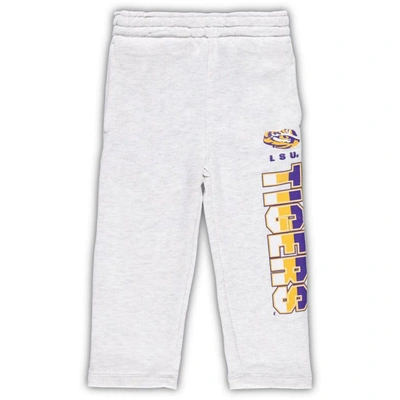 Shop Outerstuff Toddler Heather Gray/purple Lsu Tigers Playmaker Pullover Hoodie & Pants Set