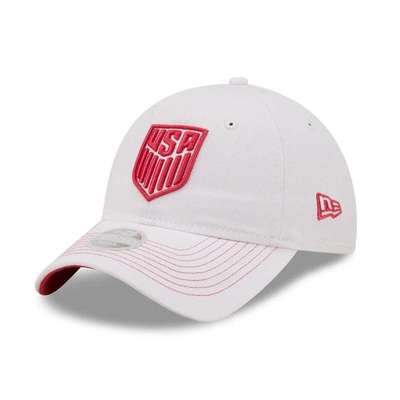 Shop New Era White Usmnt Clarity 9twenty Adjustable Hat