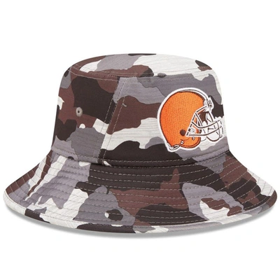 Shop New Era Camo Cleveland Browns 2022 Nfl Training Camp Official Bucket Hat