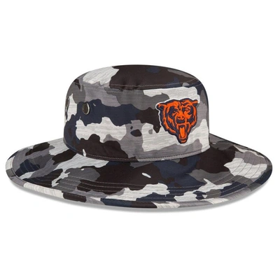 Shop New Era Camo Chicago Bears 2022 Nfl Training Camp Official Mascot Panama Bucket Hat