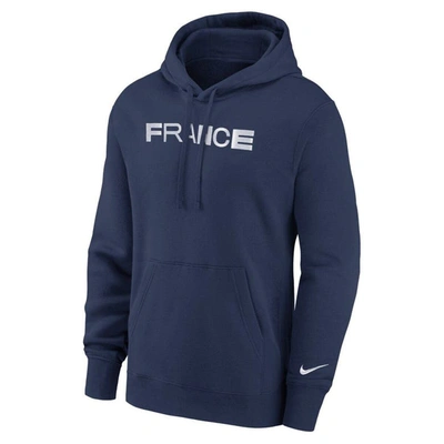 Nike Men's Fff Club Fleece Pullover Hoodie In Blue | ModeSens