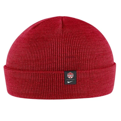 Shop Nike Red Canada Soccer Fisherman Cuffed Knit Hat