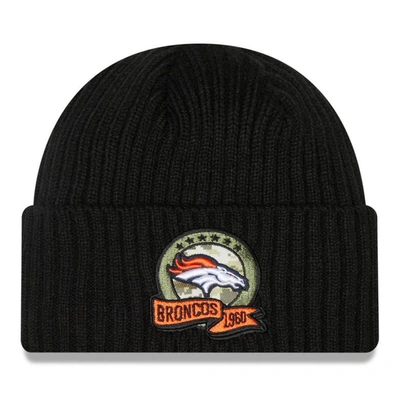 Shop New Era Youth  Black Denver Broncos 2022 Salute To Service Knit Hat