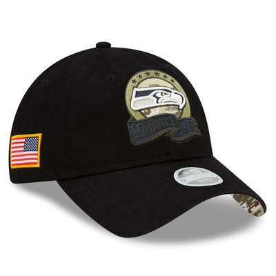 New Era Black Seattle Seahawks 2022 Salute To Service 9twenty ...