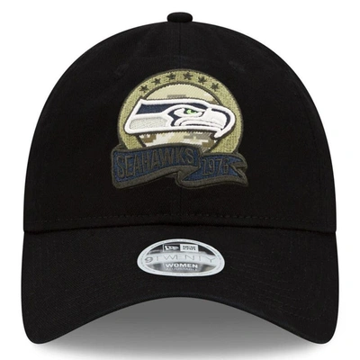 New Era Black Seattle Seahawks 2022 Salute To Service 9twenty ...